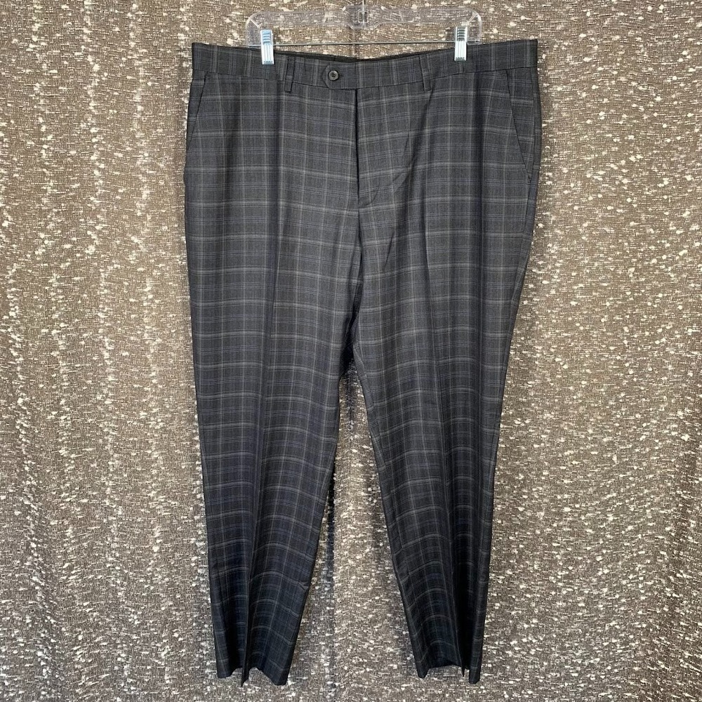 Giorgio Fiorelli Plaid Dress Pants Trousers Superlux Super Fine Men's 48/42